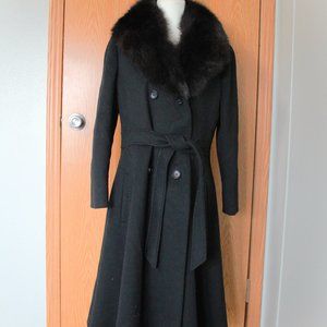 #285 Wool/fox fur coat